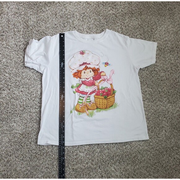 Strawberry Shortcake T-Shirt Top XL White Junior Relaxed Fit Retro Cartoon Doll - Picture 5 of 5